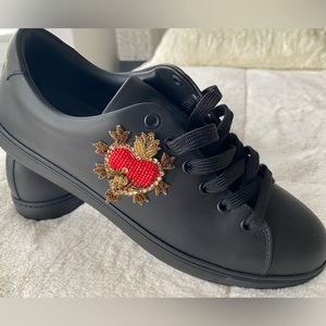 Dolce & Gabbana Black Leather Sneakers sz 9.5Us/40EU